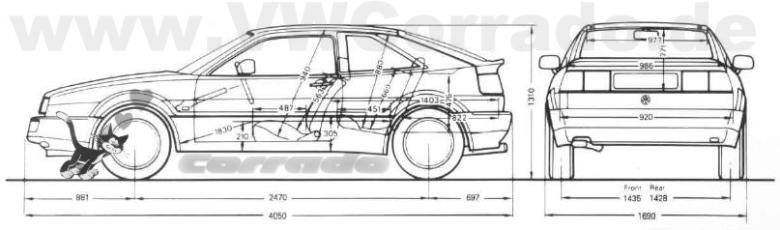 Abmessungen Corrado VR6